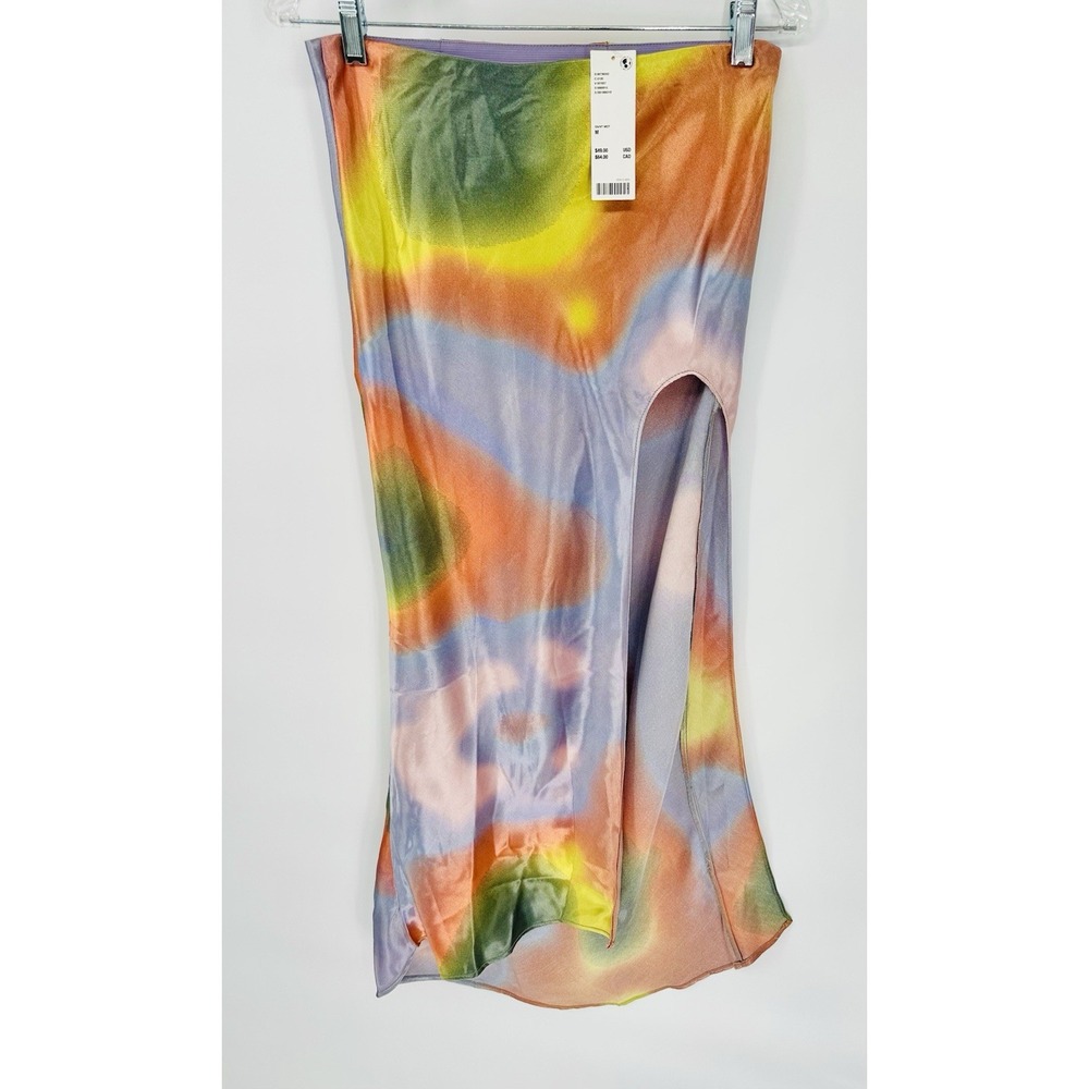 Women's Silence + Noise Norah Satin Slip Maxi Skirt Size M NWT